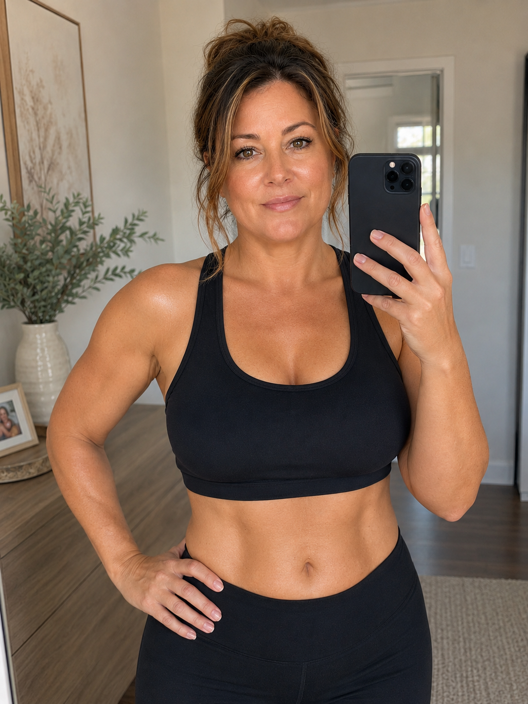 AI before-and-after preview of a Bliss wellness transformation result